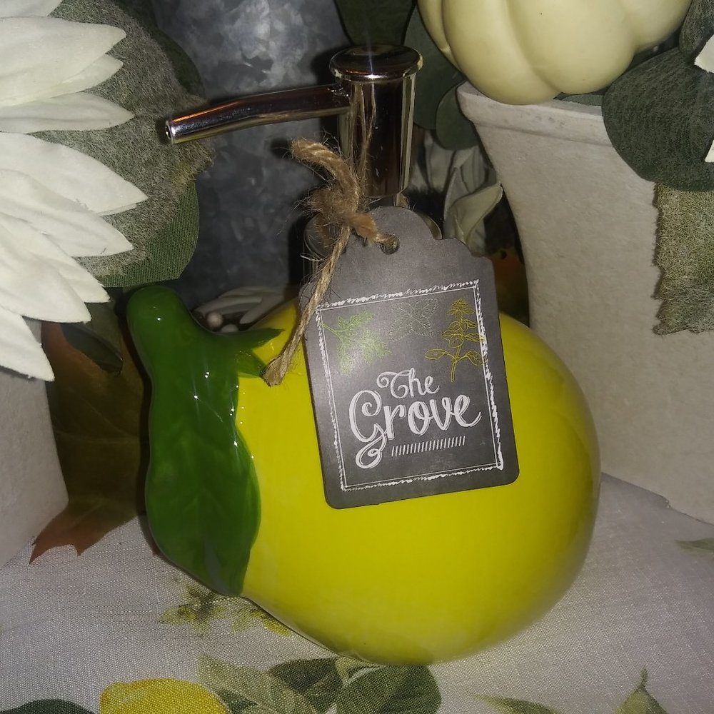 Ceramic Lemon Themed Liquid Soap Pump
